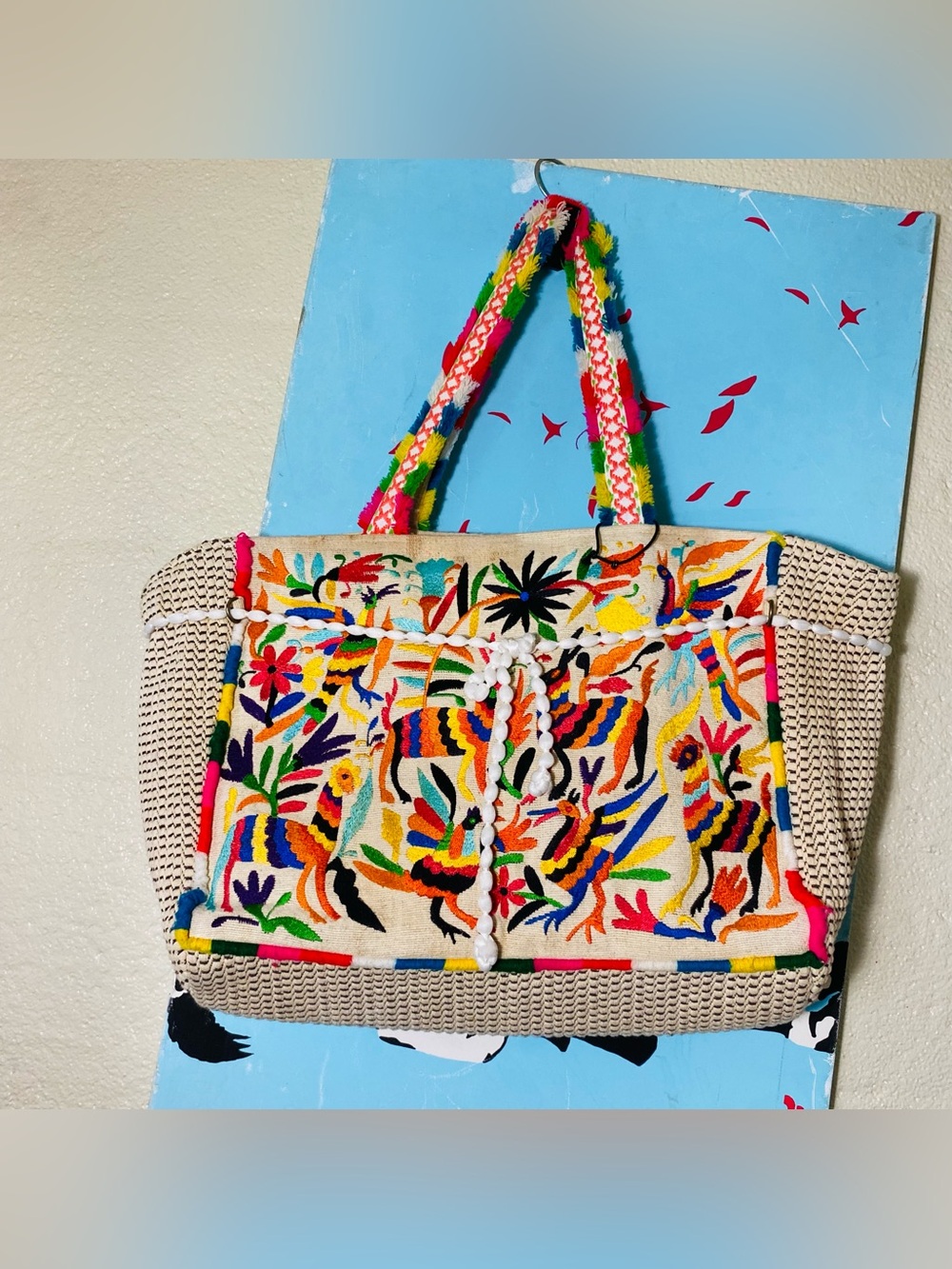 Steven By Steve Madden Multicolor Embroidered Tote